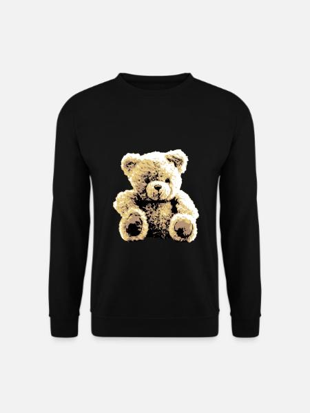 Teddy Bär Teddybär Cartoon Teddy bear Motiv - Unisex Pullover - Schwarz