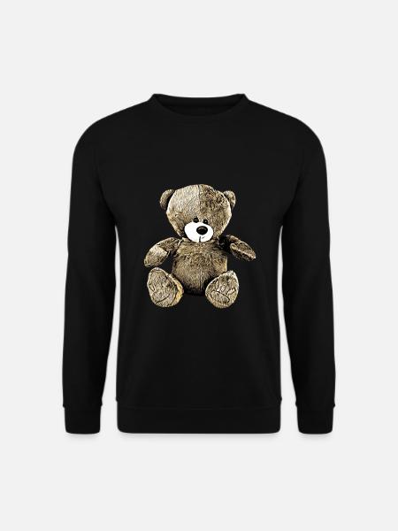 Teddy Bär Teddybär Cartoon Teddy bear Motiv - Unisex Pullover - Schwarz