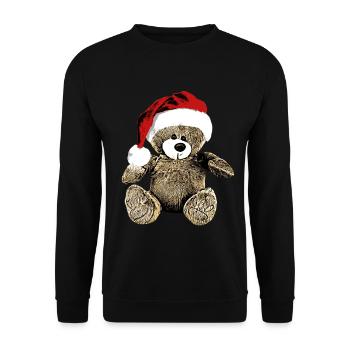 Teddy Bear Teddy Bear Cartoon Teddy bear Christmas - Unisex Sweatshirt - black - Front - Alina (178cm) & Michal (187cm)