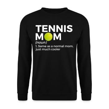 Tennis Geschenk - Unisex Pullover - Schwarz - Vorne - Alina (178cm) & Michal (187cm)