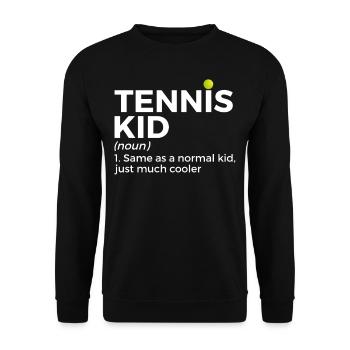 Tennis Geschenk - Unisex Pullover - Schwarz - Vorne - Alina (178cm) & Michal (187cm)