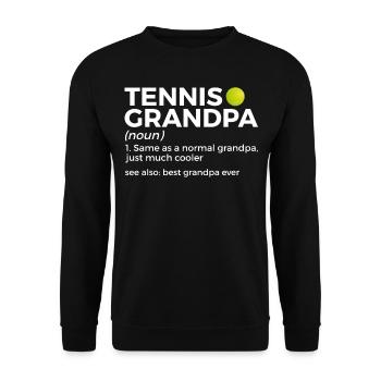 Tennis Geschenk - Unisex Pullover - Schwarz - Vorne - Alina (178cm) & Michal (187cm)