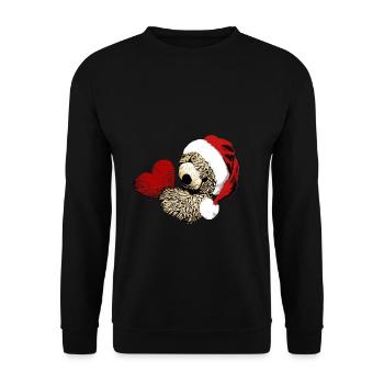 Teddy Bear Teddy Bear Cartoon Teddy bear Christmas - Unisex Sweatshirt - black - Front - Alina (178cm) & Michal (187cm)