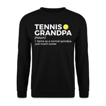 Tennis Geschenk - Unisex Pullover - Schwarz - Vorne - Alina (178cm) & Michal (187cm)