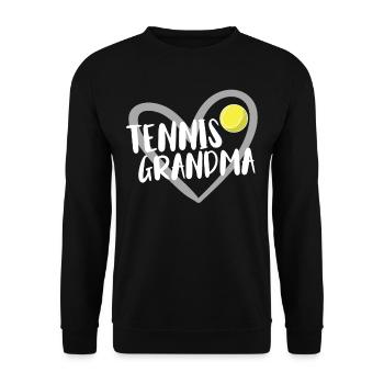 Tennis Geschenk - Unisex Pullover - Schwarz - Vorne - Alina (178cm) & Michal (187cm)