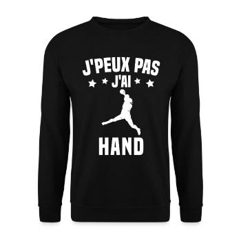 Je peux pas j'ai handball - Sweat-shirt Unisexe - noir - Devant - Alina (178cm) & Michal (187cm)