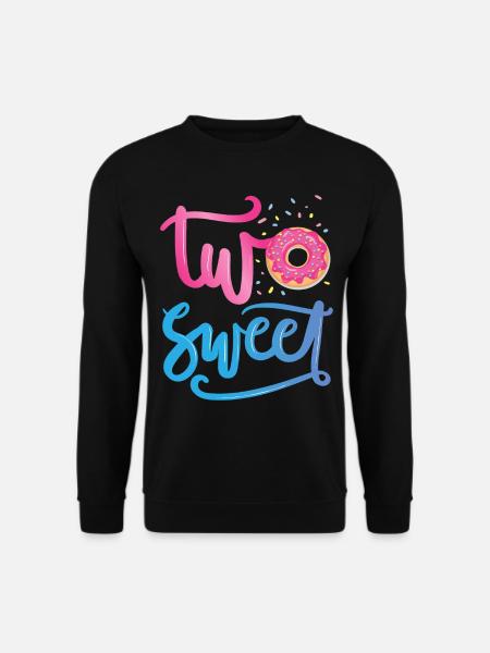 Zwei Süße | Donut Geburtstag Shirt | Donut Themed - Unisex Pullover - Schwarz