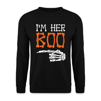 Lustiges passendes Halloween Kostüm für Paare Ich bin - Unisex Pullover - Schwarz - Vorne - Alina (178cm) & Michal (187cm)