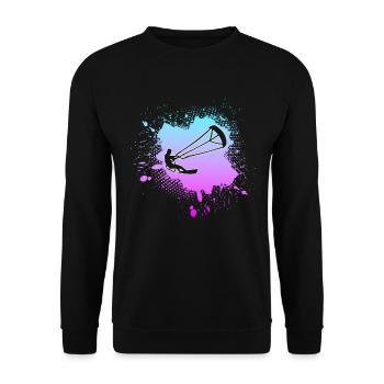 kite surfing - Unisex Sweatshirt - black - Front - Alina (178cm) & Michal (187cm)