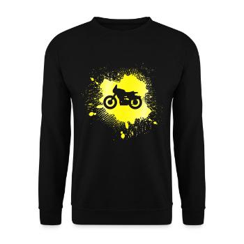 Motorcycle - Unisex Sweatshirt - black - Front - Alina (178cm) & Michal (187cm)