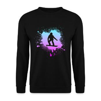 Snowboarding - Unisex Pullover - Schwarz - Vorne - Alina (178cm) & Michal (187cm)