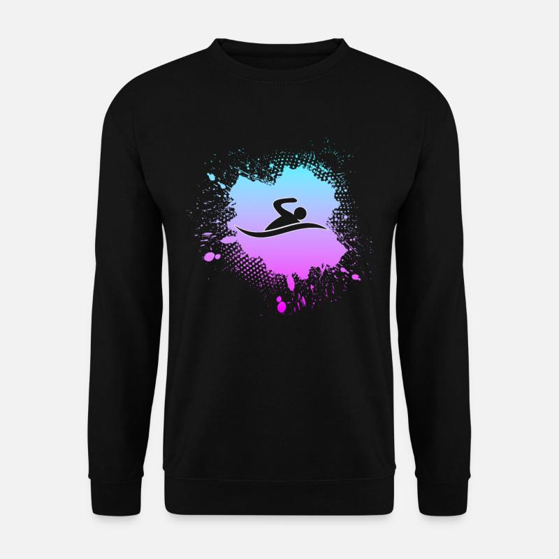 Schwimmen - Unisex Pullover - Schwarz