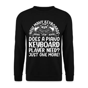 Combien de claviers un claviériste de piano ne - Sweat-shirt Unisexe - noir - Devant - Alina (178cm) & Michal (187cm)