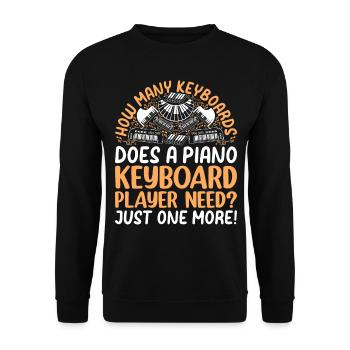 Piano - Combien de claviers fait un clavier de piano P - Sweat-shirt Unisexe - noir - Devant - Alina (178cm) & Michal (187cm)