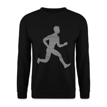 Jog - Unisex Sweatshirt - black - Front - Alina (178cm) & Michal (187cm)