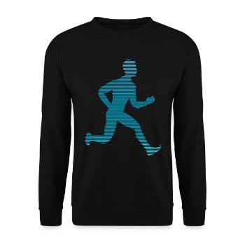 Jog - Unisex Sweatshirt - black - Front - Alina (178cm) & Michal (187cm)