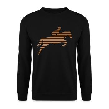 Équitation - Sweat-shirt Unisexe - noir - Devant - Alina (178cm) & Michal (187cm)