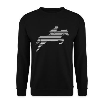 Équitation - Sweat-shirt Unisexe - noir - Devant - Alina (178cm) & Michal (187cm)