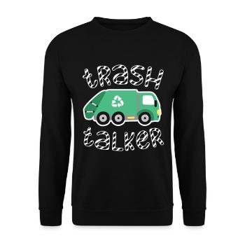 Trash Talker Garbage Collector Garbage Truck Lovers - Sweat-shirt Unisexe - noir - Devant - Alina (178cm) & Michal (187cm)
