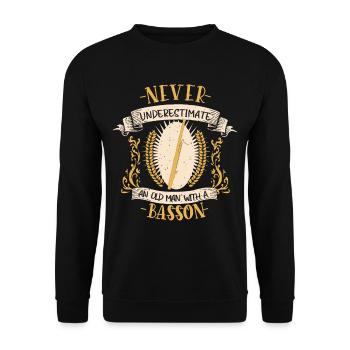 Basson Musicien Instrument Cuivres Musique Cadeau - Sweat-shirt Unisexe - noir - Devant - Alina (178cm) & Michal (187cm)