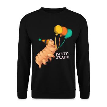 Party-grade Moos Ferkel Wissenschaftsliebhaber - Unisex Pullover - Schwarz - Vorne - Alina (178cm) & Michal (187cm)