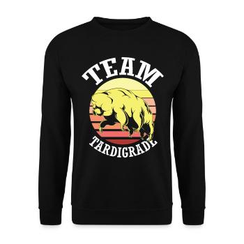 Team Tardigrades Moss Piglet Science Tardigrades - Unisex Sweatshirt - black - Front - Alina (178cm) & Michal (187cm)