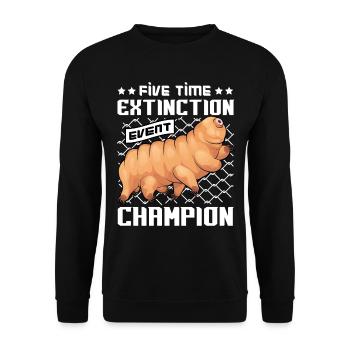 Moos Ferkel Wissenschaft Biologie Bärtierchen - Unisex Pullover - Schwarz - Vorne - Alina (178cm) & Michal (187cm)