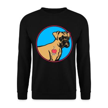 Boxer Dog Father - Unisex Sweatshirt - black - Front - Alina (178cm) & Michal (187cm)