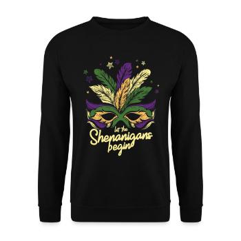 Évitez le carnaval masqué de Shenanigan - Sweat-shirt Unisexe - noir - Devant - Alina (178cm) & Michal (187cm)