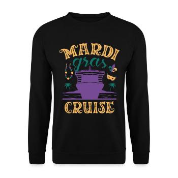 Mascarade de croisière Mardi Gras Shenanigan - Sweat-shirt Unisexe - noir - Devant - Alina (178cm) & Michal (187cm)