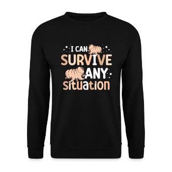 Ich Kann Jede Situation Überleben Science - Unisex Pullover - Schwarz - Vorne - Alina (178cm) & Michal (187cm)