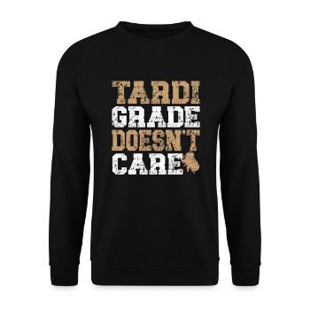 Tardigrades are not interested in - Unisex Sweatshirt - black - Front - Alina (178cm) & Michal (187cm)