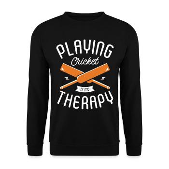 Cricket Zu Spielen Ist Mein - Unisex Pullover - Schwarz - Vorne - Alina (178cm) & Michal (187cm)