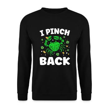 I clamp goblin-cloverleaf-st. Patrick's Day - Unisex Sweatshirt - black - Front - Alina (178cm) & Michal (187cm)