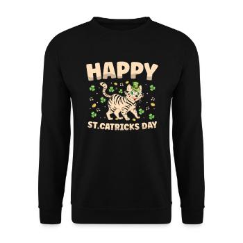 Bonne Saint-Catricks amoureux des chats St. - Sweat-shirt Unisexe - noir - Devant - Alina (178cm) & Michal (187cm)