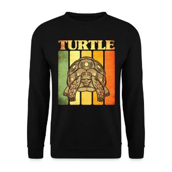 Turtle - Unisex Sweatshirt - black - Front - Alina (178cm) & Michal (187cm)