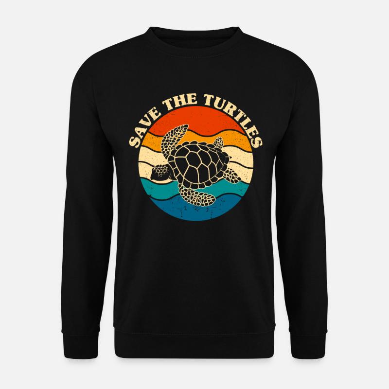 Save The Turtles - Unisex Pullover - Schwarz