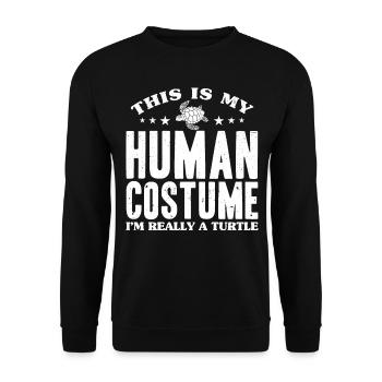 Turtle - Unisex Sweatshirt - black - Front - Alina (178cm) & Michal (187cm)