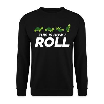 Turtle - Unisex Sweatshirt - black - Front - Alina (178cm) & Michal (187cm)