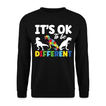 Its Ok To Be Different - Unisex Sweatshirt - black - Front - Alina (178cm) & Michal (187cm)