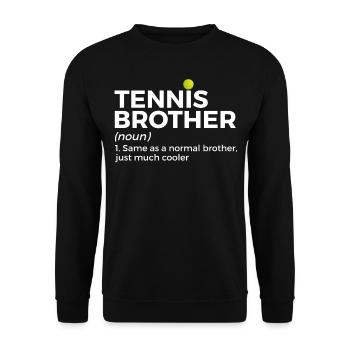 Tennis Geschenk - Unisex Pullover - Schwarz - Vorne - Alina (178cm) & Michal (187cm)