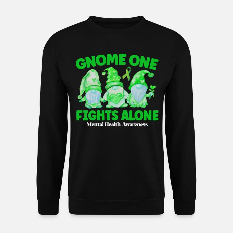 Gnome One Fights Alone - Unisex Pullover - Schwarz