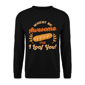 Pain Cuisson Boulangerie Pâtisserie Pain Pain Boulanger - Sweat-shirt Unisexe - noir - Devant - Alina (178cm) & Michal (187cm)