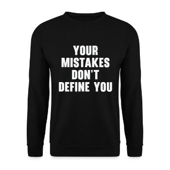Mistakes Wisdom Quotes Positivity Life Quotes - Unisex Sweatshirt - black - Front - Alina (178cm) & Michal (187cm)