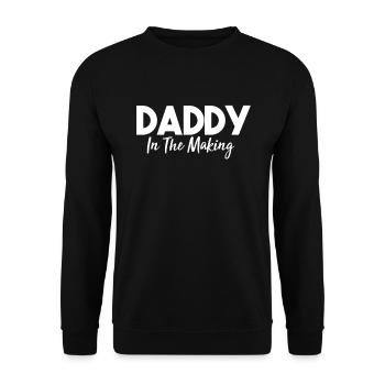 First Time Daddy New Dad Tee - Drôle de grossesse - Sweat-shirt Unisexe - noir - Devant - Alina (178cm) & Michal (187cm)