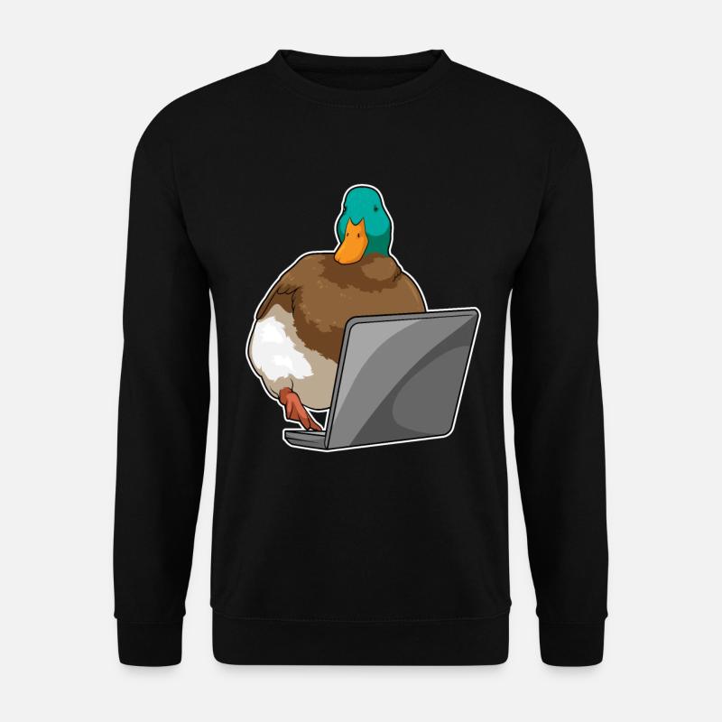 Duck Laptop - Unisex Sweatshirt - black