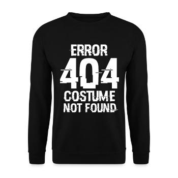 Drôles de nerds Cadeaux d’Halloween Erreur 404 Costume Pas - Sweat-shirt Unisexe - noir - Devant - Alina (178cm) & Michal (187cm)