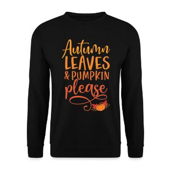 Cute Thanksgiving Outfit Autumn & Fall Lovers - Unisex Sweatshirt - black - Front - Alina (178cm) & Michal (187cm)