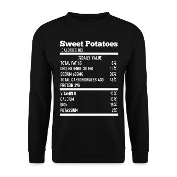 Patate douce Thanksgiving Nutrition Nourriture amusante - Sweat-shirt Unisexe - noir - Devant - Alina (178cm) & Michal (187cm)