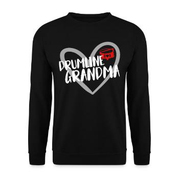 Drumline Trommeln Geschenk - Unisex Pullover - Schwarz - Vorne - Alina (178cm) & Michal (187cm)